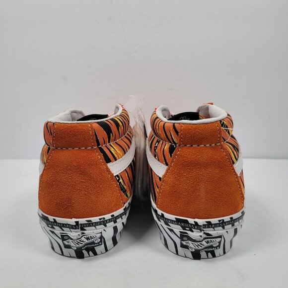 Vans X Aries OG Sk8-Mid LX Tiger Bright Unisex US Size Men's 8.5 Women's 10 NWB - Picture 6 of 10